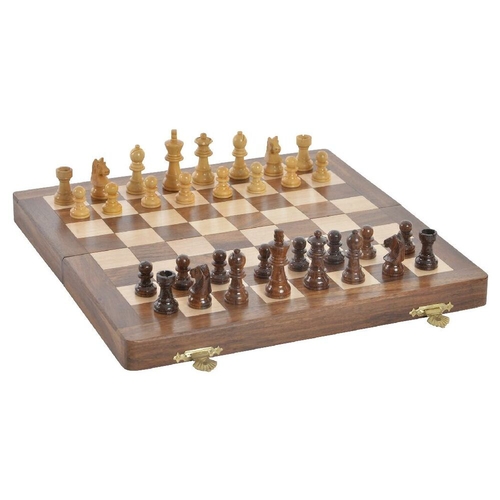 Chess DKD Home Decor 25,5 x 25,5 x 2 cm Beige Brown