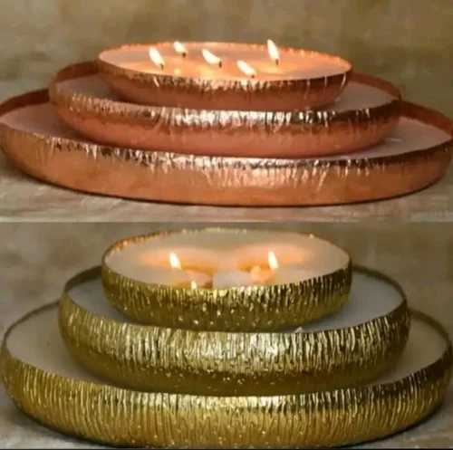 Metal Wax candle Plates
