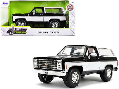 1980 Chevrolet Blazer K5 Black and White \Just Trucks\" 1/24 Diecast