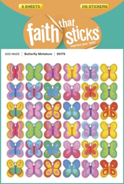 Tyndale House Publishers 10136X Sticker - Butterfly Miniatures - Faith