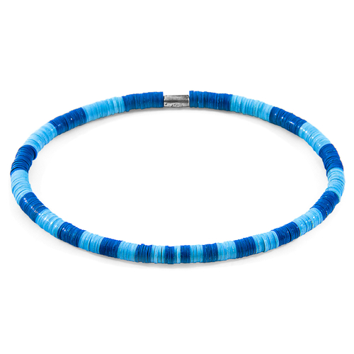 Blue - Turquoise Noah Silver and Vinyl Disc SKINNY Bracelet