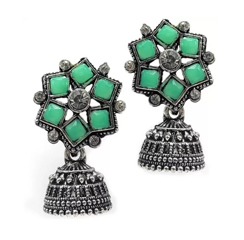 oxidised Jhumka for Girls and Women Amber Alloy Jhumki Earring