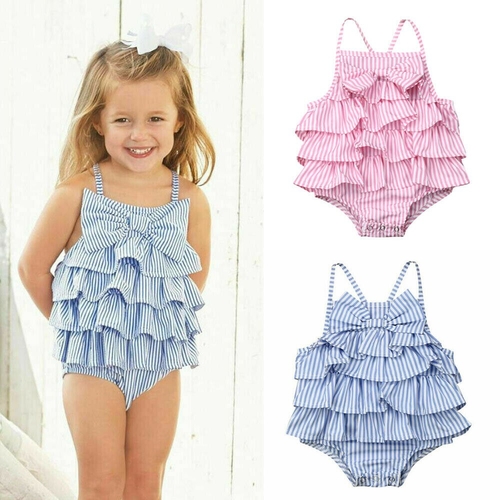 Baby Summer Ruffle Layered Bodysuit Newborn Babies