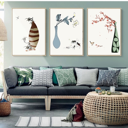 Famous Japan Vase Flowers Canvas Painting