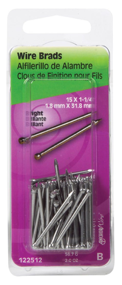 Hillman 5330394 1.25 in. Bright Steel Brad Nails