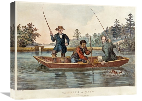 Global Gallery GCS-267370-22-142 22 in. Catching a Trout - We Hab You 