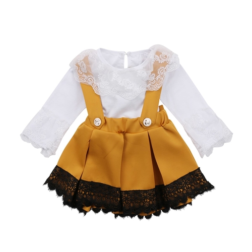 Lace Overalls 2Pcs Kid Baby Girl Lace