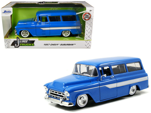 1957 Chevrolet Suburban Blue with White Stripes \Just Trucks\" 1/24