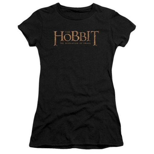 Trevco Hobbit-Logo Short Sleeve Junior Sheer Tee- Black - XL