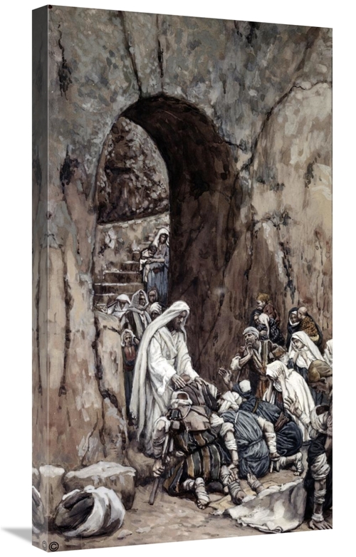 Global Gallery GCS-280325-30-142 30 in. He Laid His Hands Upon the Sic