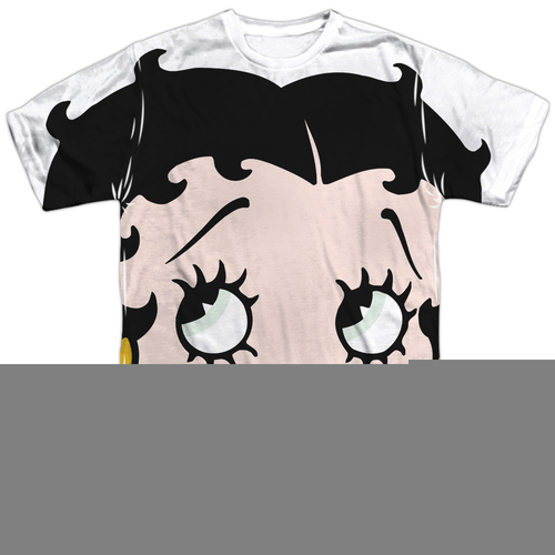 Betty Boop & Big Boop Head-Short Sleeve Adult Poly Crew T-Shirt, W