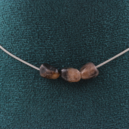 Andalusite from the USA 3 beads necklace.