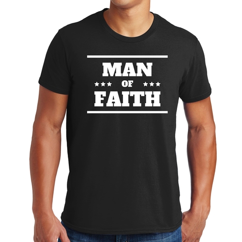 Mens Graphic T-shirt Man of Faith