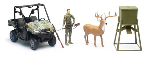 B2BReplicas NEWSS-76466-B New Ray - Deer Hunting Set with Side-by-Side