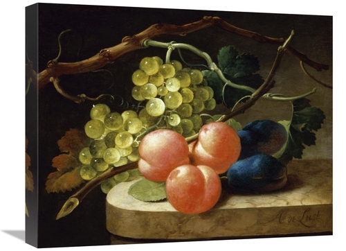 Global Gallery GCS-282037-22-142 22 in. Grapes on a Vine, Peaches 