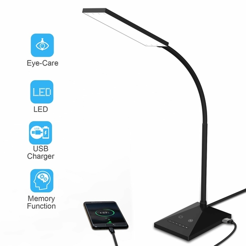 12W 72LED Desk Lamp Flexible Touch Sensor LED Reading Dimmable Lamp