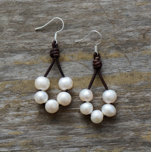 Women Pearl Earrings Freshwater Pearls Bohemia