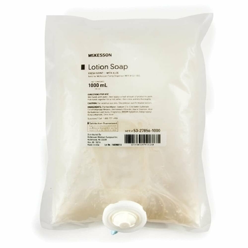 McKesson Pack of 10 Refill Bags of Lotion Soap 1,000 mL Liquid Hand