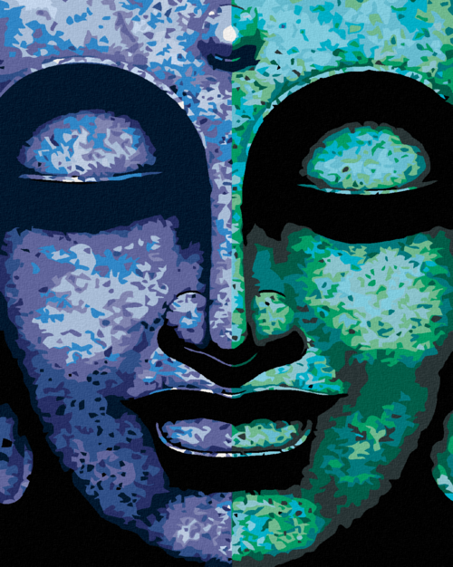 Paint by Numbers - TWO-COLOURED BUDDHA
