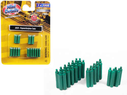 Propane / Acetyline Tanks 4 piece Accessory Set for 1/87 (HO) Scale