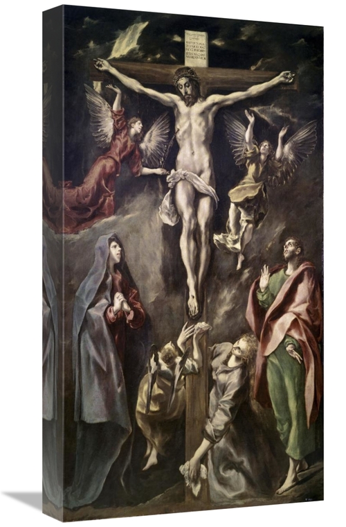 Global Gallery GCS-277477-22-142 22 in. Crucifixion with Virgin, M