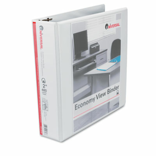 Universal 20746 Economy D-Ring Vinyl View Binder  2&apos;&apos