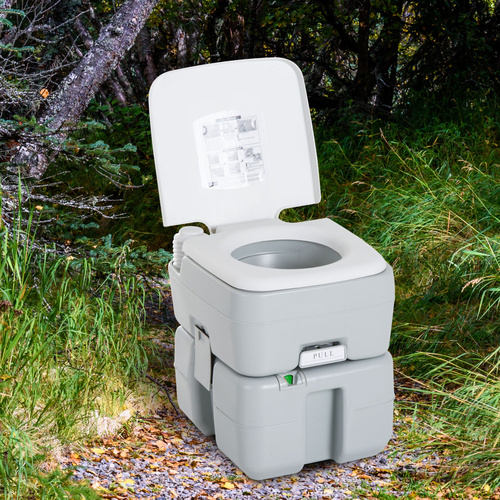 Kleankin Outdoor Portable Toilet 5.3 Gallon (20L) Easy to Use