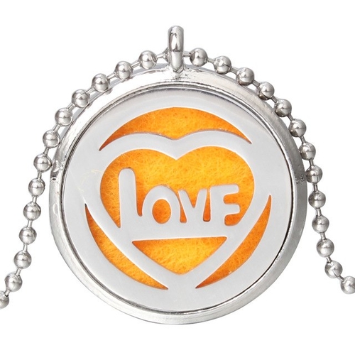 Valentine's Day Love Heart Aroma Diffuser Necklace