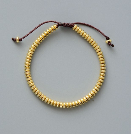 New Couples Bracelet Gold Color Beads Bracelet Men