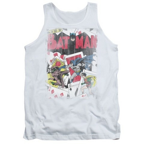 Trevco Dc-Number 11 Distressed - Adult Tank Top - White & Medium