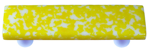 Hot Knobs HK8061-PA Granite Sunflower Yellow & White Rectangle Glass C