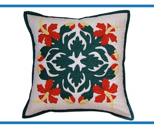 18″ Pillow Slip – MC Red Hibiscus