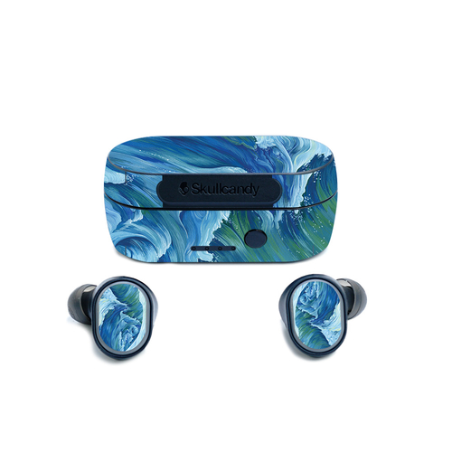 MightySkins SKSE-Perfect Wave Skin for Sesh True Wireless Earbuds - Pe