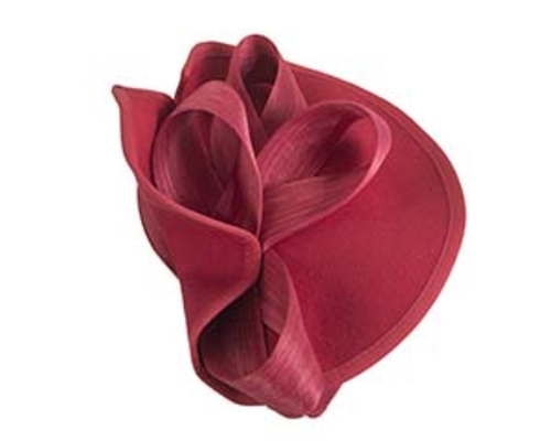 Twisted red felt fascinator