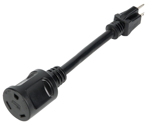 9 in. 30 A Female to 15 A Male Generator Power Adapter Power Cord