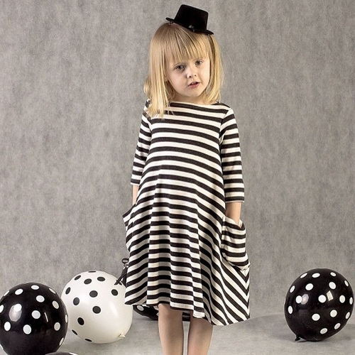 2016 1 5Y Baby Kids Girls One Piece Dress Black