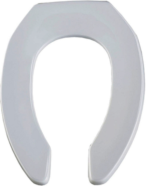Bemis 1955CT 000 Commercial Plastic Open Front Toilet Seat, White
