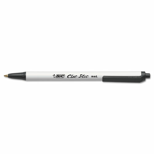 Bic Corporation CSM241BK Clic Stic Ballpoint Retractable Pen- 1 mm- Bl