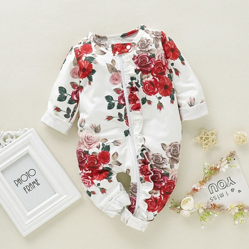 Pudcoco Autumn Newborn Baby Kid Girl Floral Print