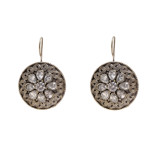 Generic Women's Brass Earrings (Silver, free Size)