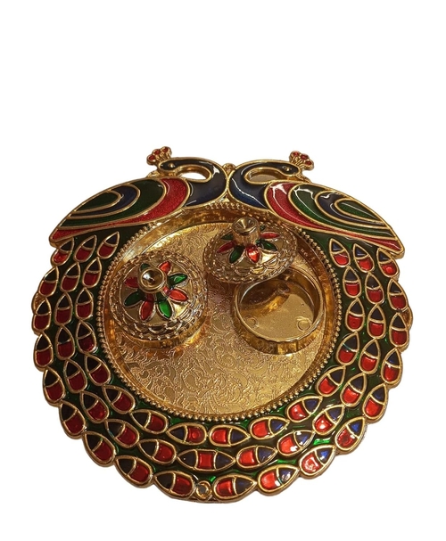 Minakari Work Haldi Kumkum Stand