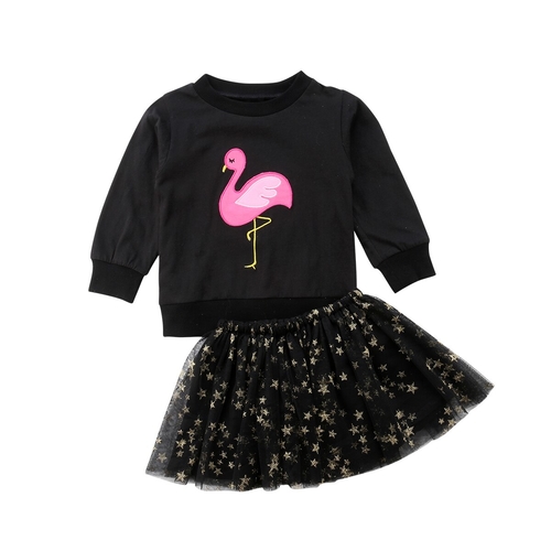 Little Girls Flamingo Clothes Outfits Baby Kids