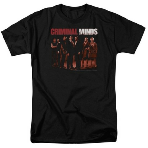 Trevco Criminal Minds-The Crew - Short Sleeve Adult 18-1 Tee - Black- 