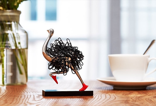 Running Ostrich Paper Clip Storage