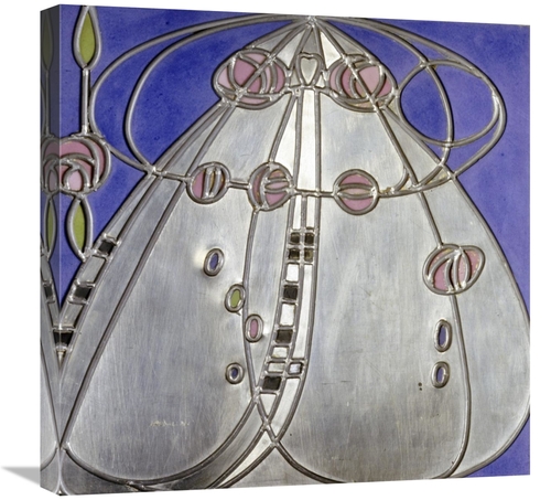 Global Gallery GCS-266804-22-142 22 in. Mahogany Writing Cabinet, 