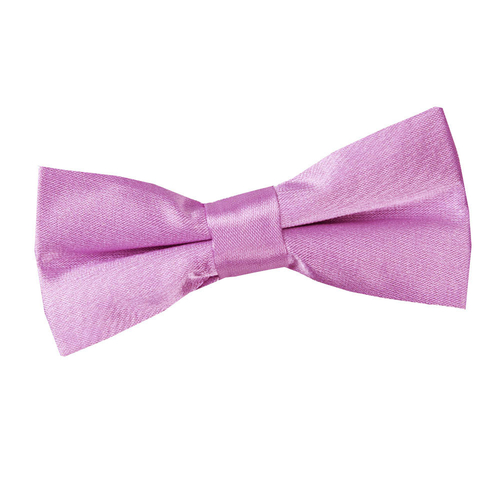 Plain Satin Pre-Tied Bow Tie - Boys - Lilac