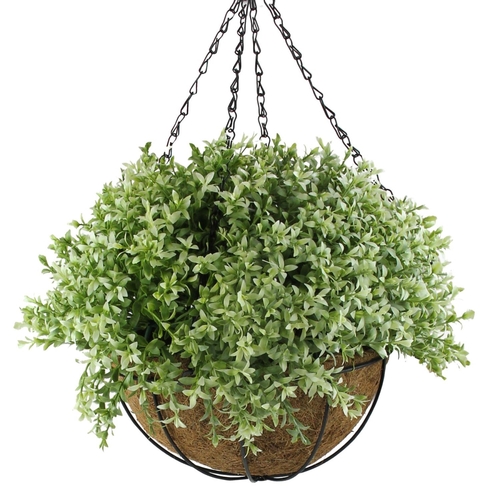 Northlight 32756642 10 in. Artificial Two Tone Foliage Hanging Basket 