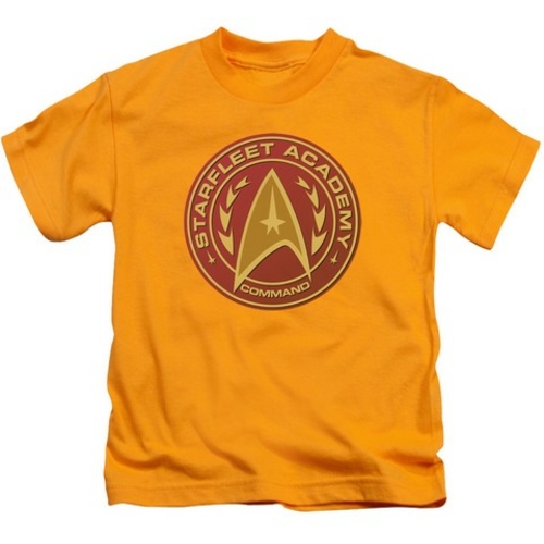 Trevco Star Trek-Command - Short Sleeve Juvenile 18-1 Tee - Gold- Larg