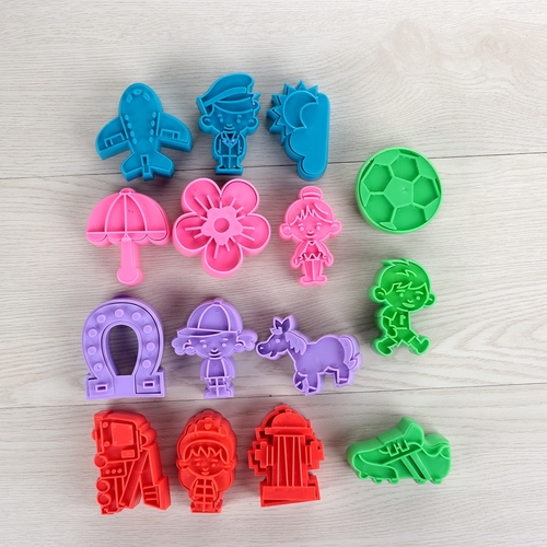 3pcs/Set Flower 3D Biscuit Mold Guitar Horse Girl