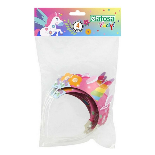 Headband Multicolour Unicorn 4 Units